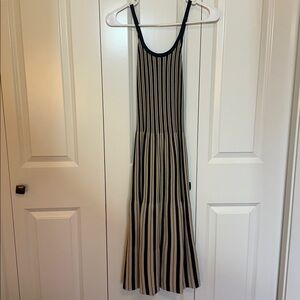 Striped Sleeveless sweater dress